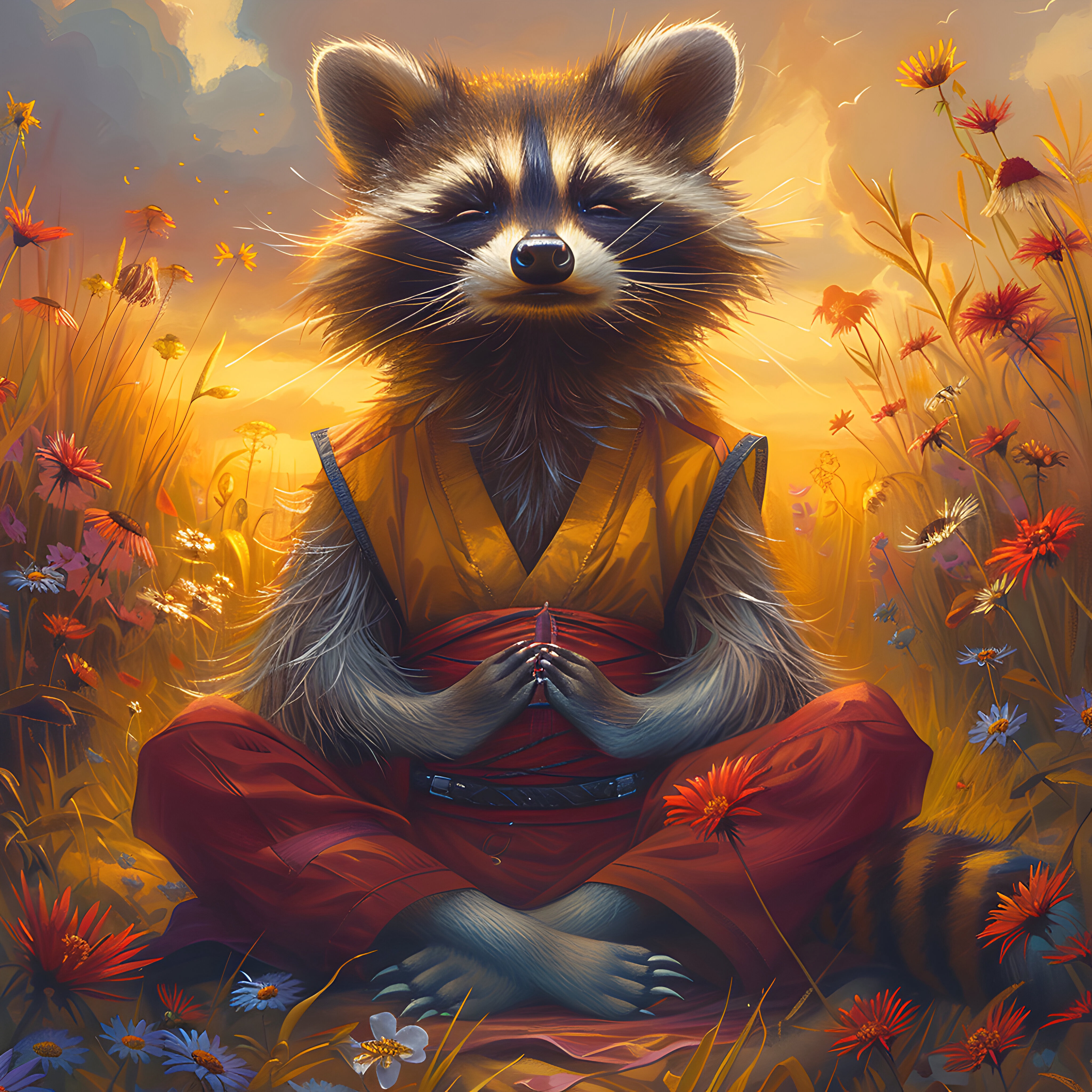 Animal en méditation